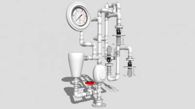 工业风格水管su模型下载_sketchup草图大师SKP模型