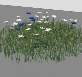 草花地被SU模型下载_sketchup草图大师SKP模型