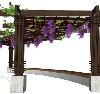 葡萄架su模型下载_sketchup草图大师SKP模型
