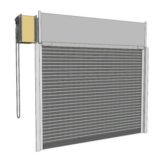 电动卷闸门su模型下载_sketchup草图大师SKP模型