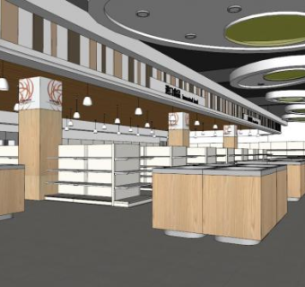 商场中庭su模型下载_sketchup草图大师SKP模型