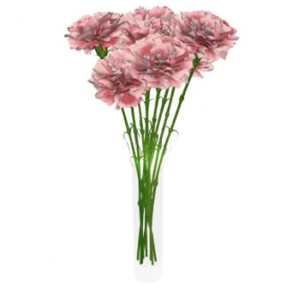 观花花瓶摆件SU模型下载_sketchup草图大师SKP模型