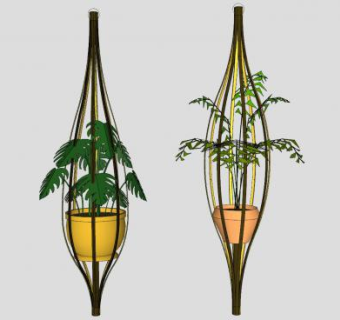 竹子花架SU模型下载_sketchup草图大师SKP模型