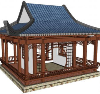 濯缨水阁su模型下载_sketchup草图大师SKP模型