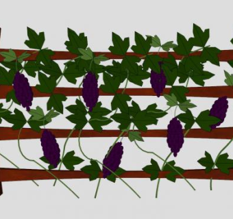 葡萄藤花架SU模型下载_sketchup草图大师SKP模型