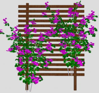 藤蔓花架sketchup模型下载_sketchup草图大师SKP模型