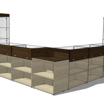 展柜展台su模型下载_sketchup草图大师SKP模型