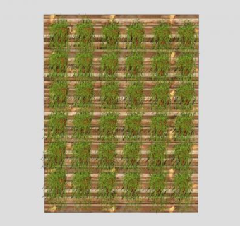 盆栽植物墙SU模型下载_sketchup草图大师SKP模型