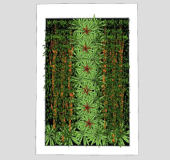 植物装饰墙花架SU模型下载_sketchup草图大师SKP模型