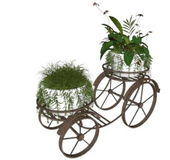 车型花架SU模型下载_sketchup草图大师SKP模型