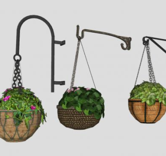 壁式悬挂吊篮SU模型下载_sketchup草图大师SKP模型