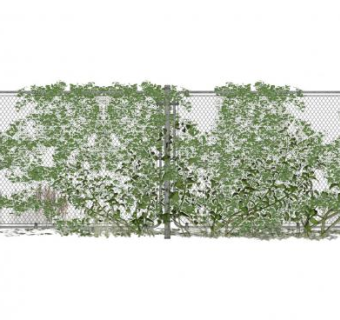 金属护栏网藤蔓花架SU模型下载_sketchup草图大师SKP模型