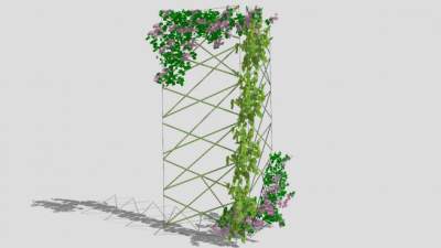 花墙花架SU模型下载_sketchup草图大师SKP模型