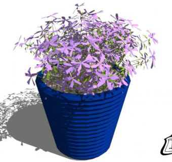 花盆盆栽SU模型下载_sketchup草图大师SKP模型