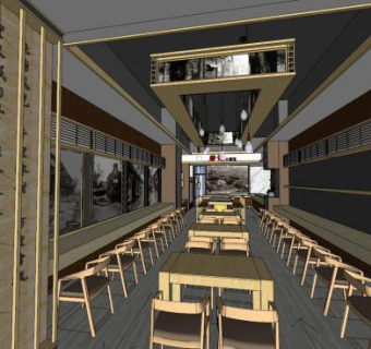 快餐su模型下载_sketchup草图大师SKP模型