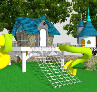 儿童攀爬网su模型下载_sketchup草图大师SKP模型