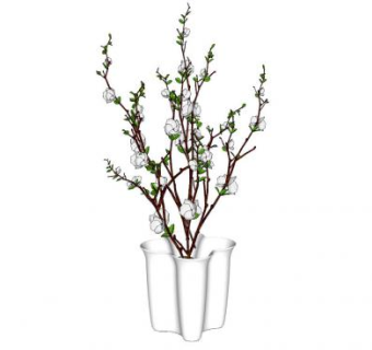 室内装饰花瓶植物SU模型下载_sketchup草图大师SKP模型