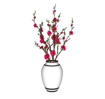 插树枝花瓶SU模型下载_sketchup草图大师SKP模型