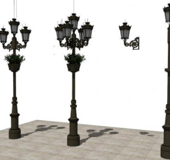 室外灯具su模型下载_sketchup草图大师SKP模型