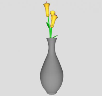 室内花瓶摆件SU模型下载_sketchup草图大师SKP模型
