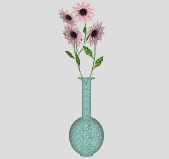 室内装饰品鲜花花瓶SU模型下载_sketchup草图大师SKP模型