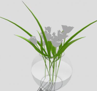 餐桌观赏花瓶SU模型下载_sketchup草图大师SKP模型