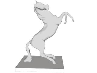 马雕塑su模型下载_sketchup草图大师SKP模型