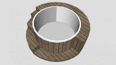 圆形浴缸su模型下载_sketchup草图大师SKP模型