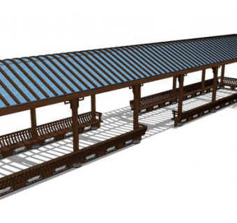 廊道su模型下载_sketchup草图大师SKP模型