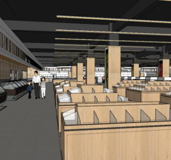 商场室内su模型下载_sketchup草图大师SKP模型