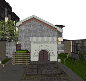 上海石库门su模型下载_sketchup草图大师SKP模型