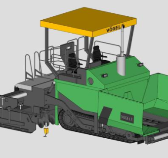 沥青摊铺机SU模型_su模型下载 草图大师模型_SKP模型