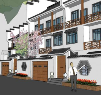 建筑场景su模型下载_sketchup草图大师SKP模型