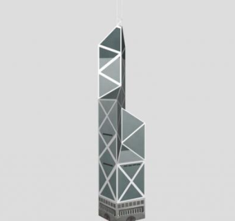 香港中银大厦su模型下载_sketchup草图大师SKP模型