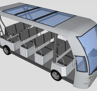 观光车su模型下载_sketchup草图大师SKP模型