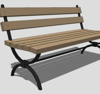 公园座椅su模型下载_sketchup草图大师SKP模型