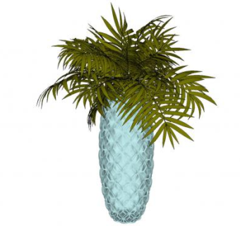 欧式简约水培花瓶植物SU模型下载_sketchup草图大师SKP模型