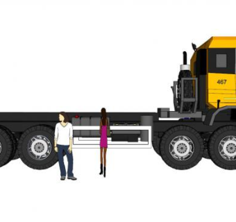 8X8大卡车SU模型_su模型下载 草图大师模型_SKP模型