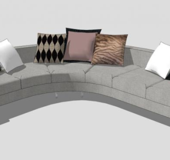 曲线沙发su模型下载_sketchup草图大师SKP模型