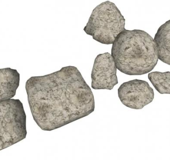 建石头的su模型下载_sketchup草图大师SKP模型