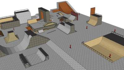 skate park su模型下载_sketchup草图大师SKP模型