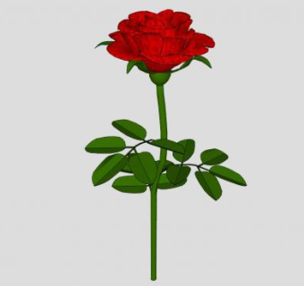 玫瑰花瓣su模型下载_sketchup草图大师SKP模型