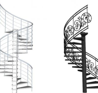 欧式楼梯su模型下载_sketchup草图大师SKP模型