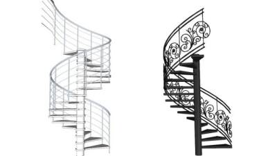 欧式楼梯su模型下载_sketchup草图大师SKP模型