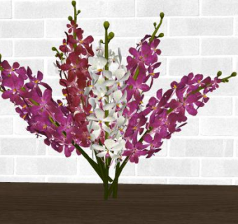 水晶花瓶插花花卉SU模型下载_sketchup草图大师SKP模型