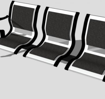 连排座椅su模型下载_sketchup草图大师SKP模型