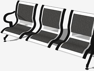 连排座椅su模型下载_sketchup草图大师SKP模型