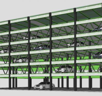 立体停车su模型下载_sketchup草图大师SKP模型