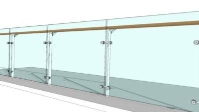 玻璃阳台su模型下载_sketchup草图大师SKP模型