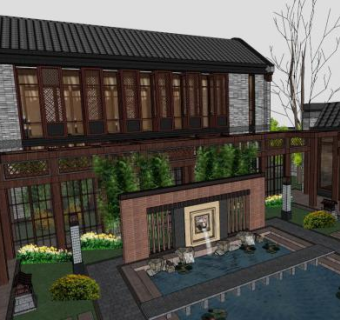 泰禾北京院子su模型下载_sketchup草图大师SKP模型